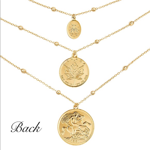 🔥NEW GORGEOUS 18K GOLD LAYERED COIN PENDANT!👑 - Picture 6 of 7